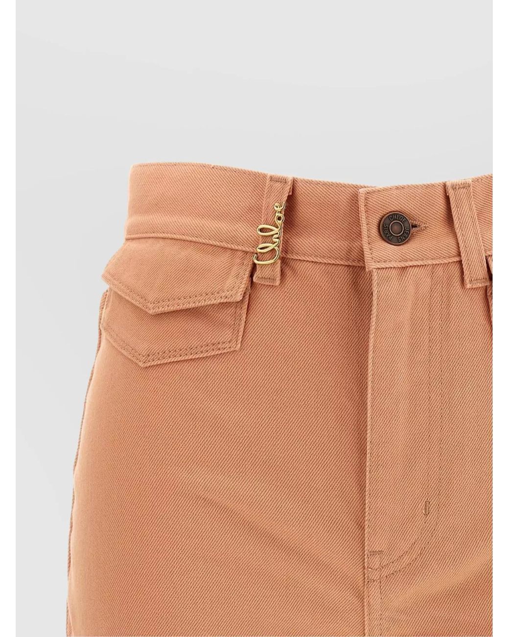 Chloé White Denim Short Shorts