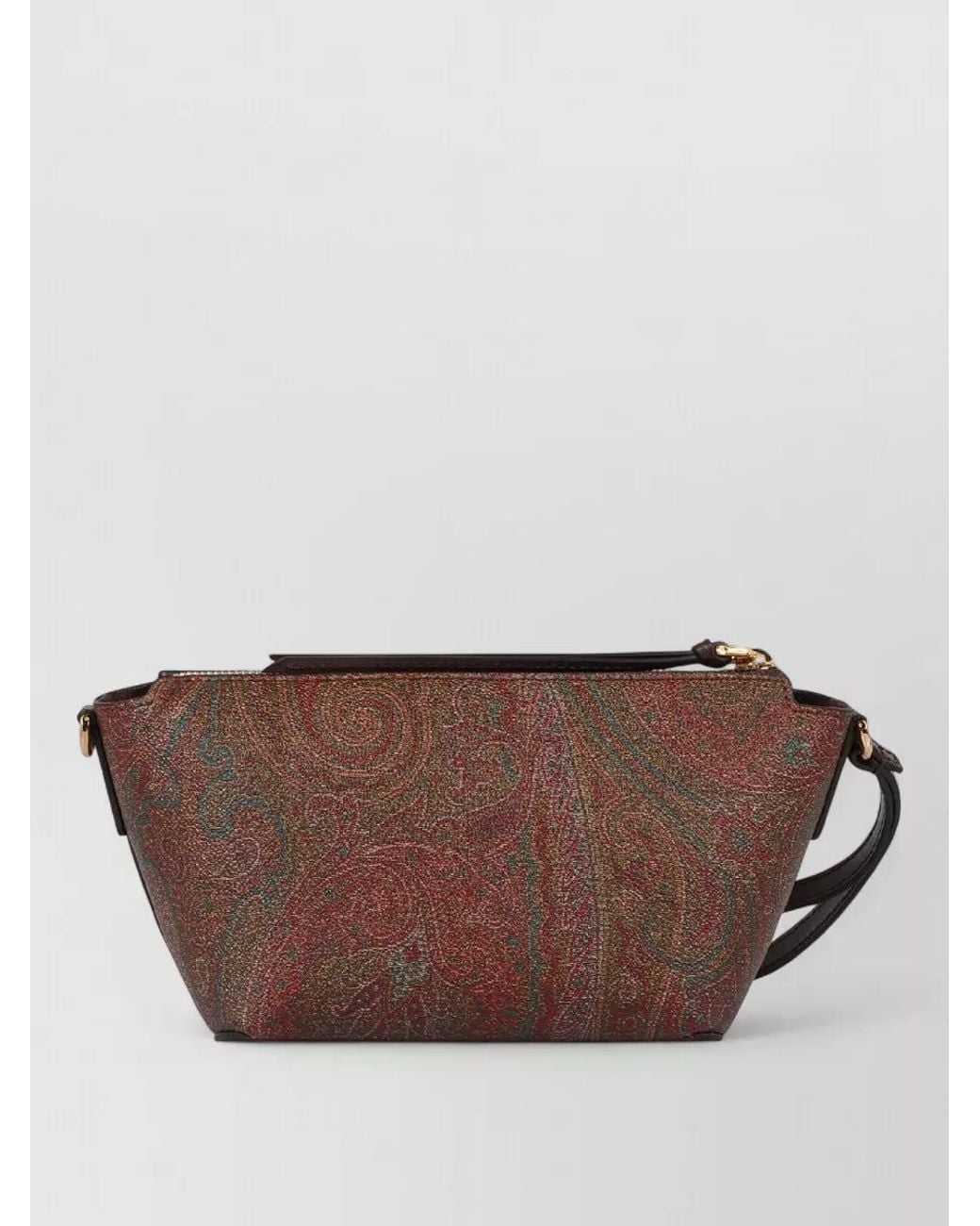 Etro Brown Arnica Mini Jacquard Clutch Bag