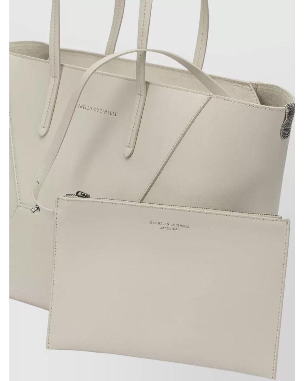 Brunello Cucinelli White Na Shoulder Bag