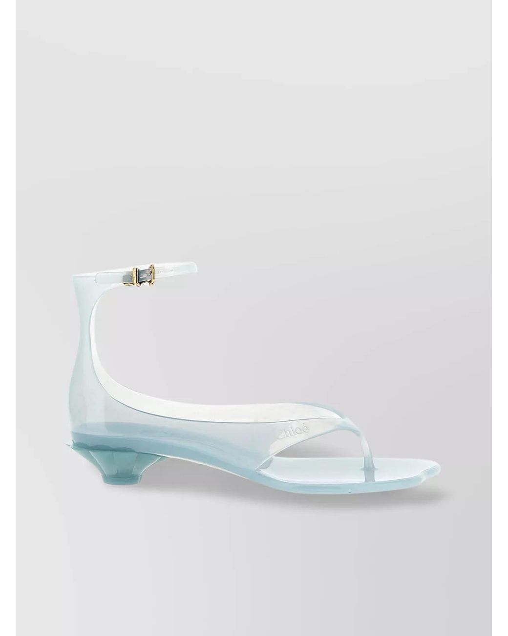 Chloé Blue Transparent Jelly Thong Sandals