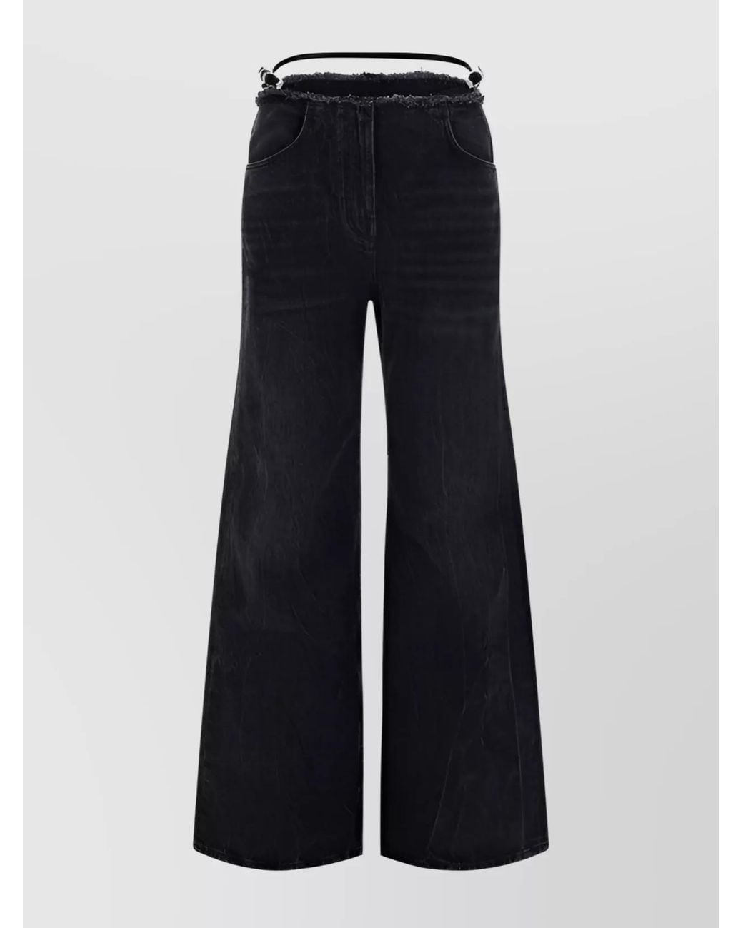 Givenchy Blue Denim High-Rise Wide-Leg Flared Jeans