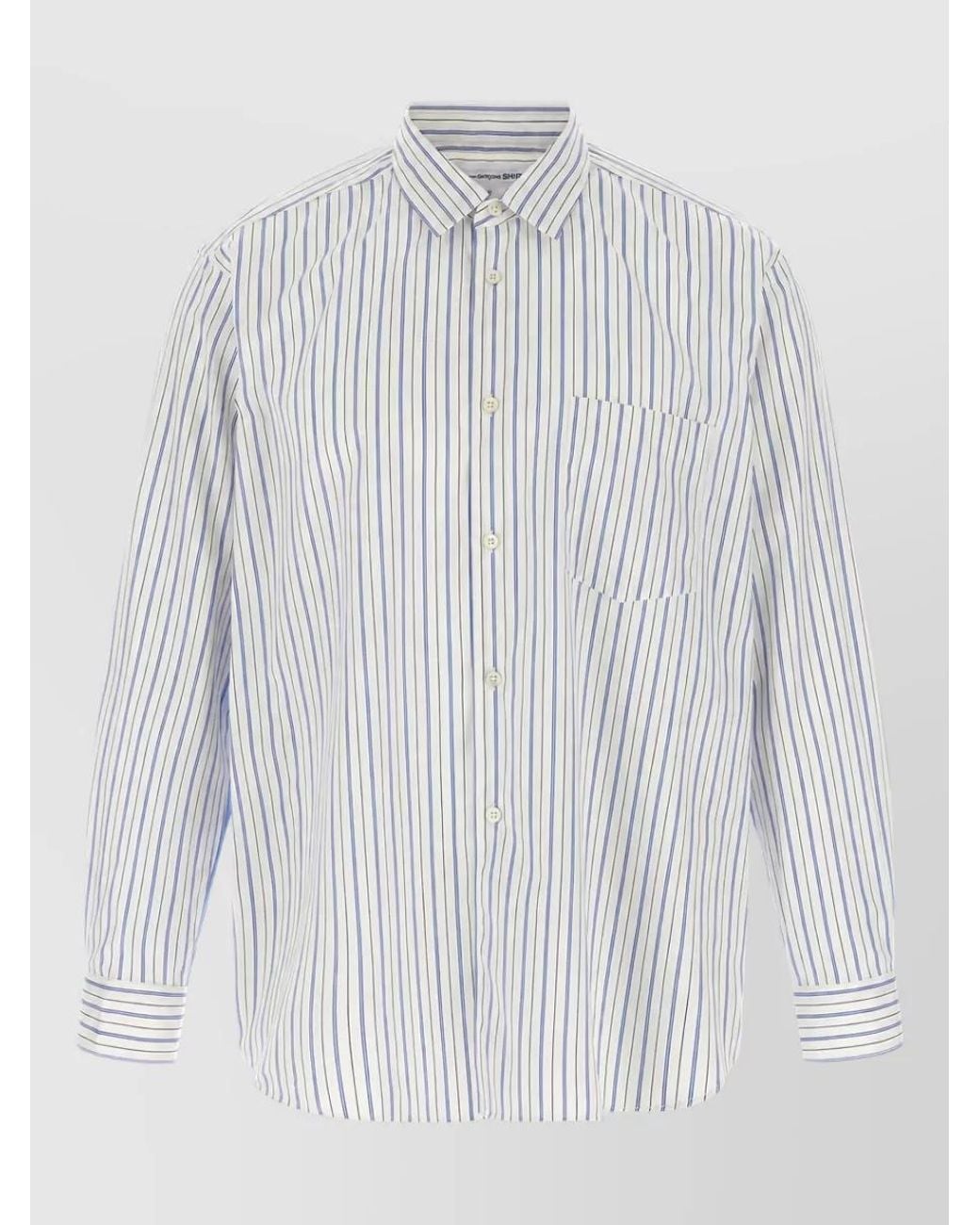 Comme des Garçons White Striped Cotton Shirt for men
