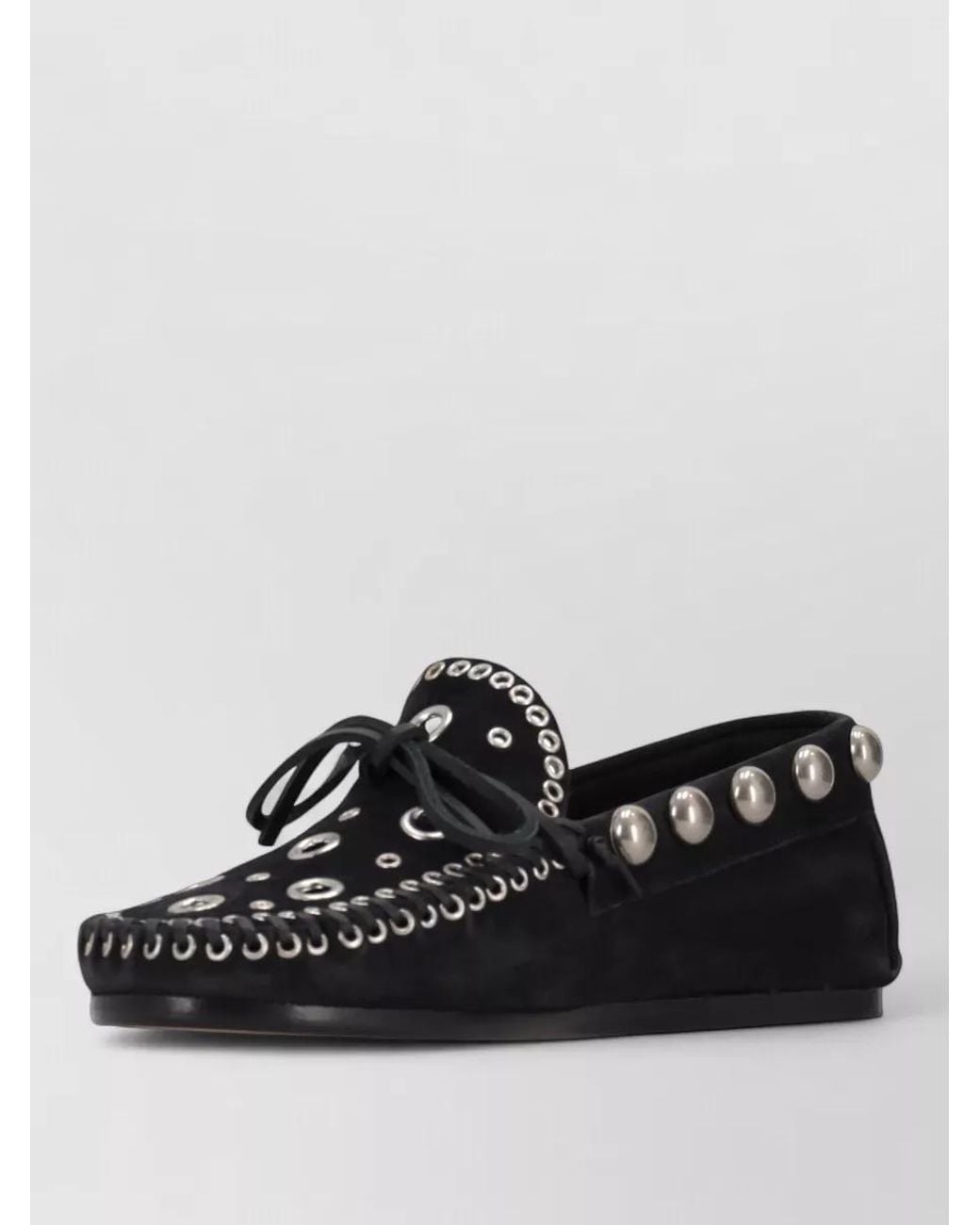 Isabel Marant Black Suede Leather Lace-Up Shoes