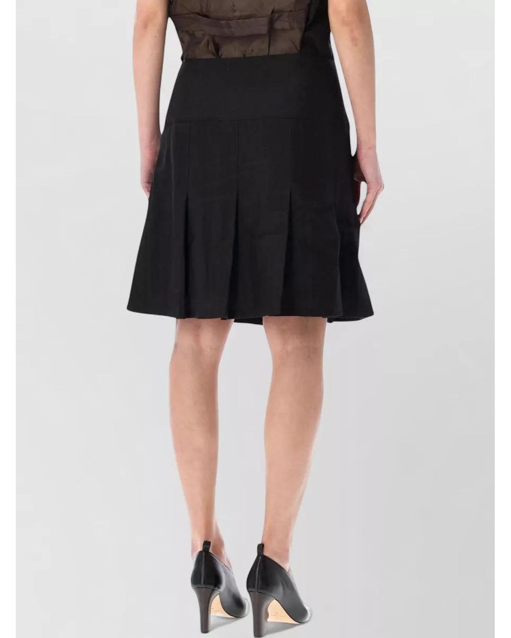 Our Legacy Black Pleated Mini Skirt