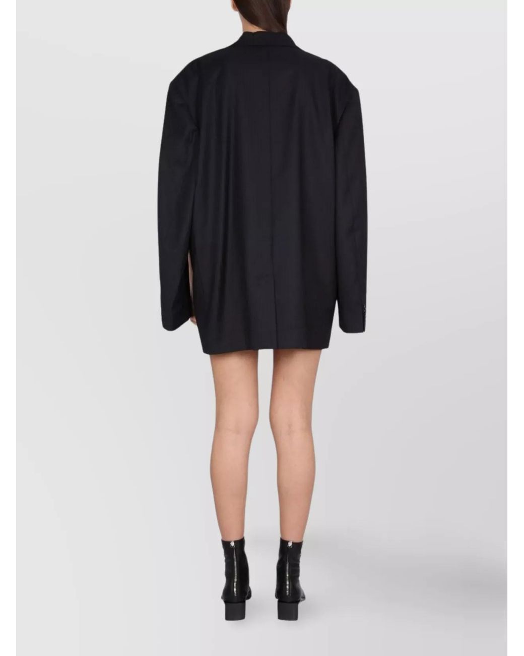 Acne Black Wool Deconstructed Blazer