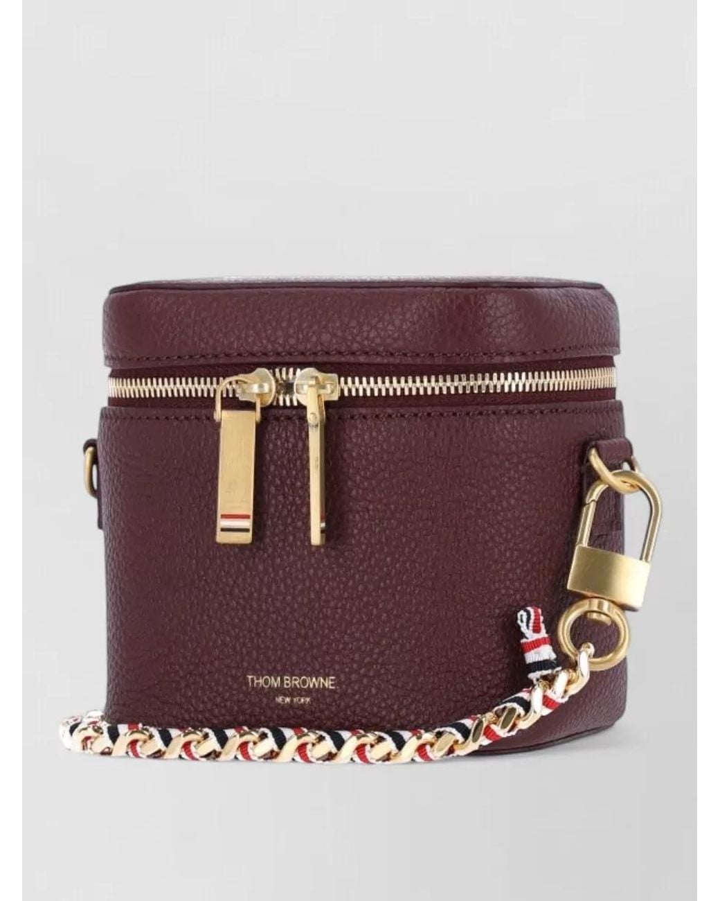 Thom Browne Purple Leather Clutch Bag