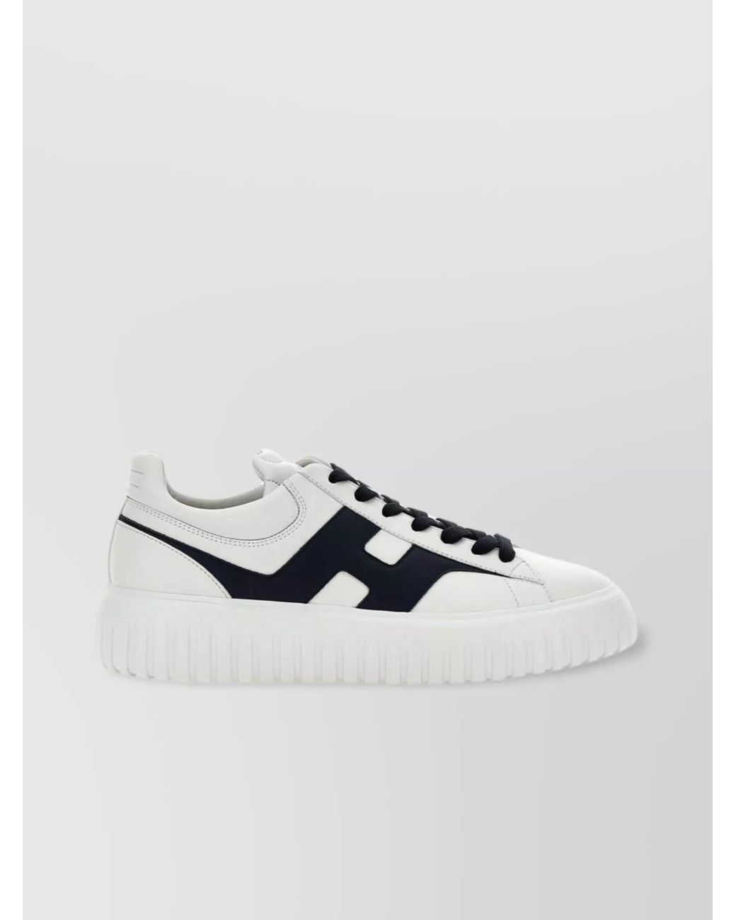 Hogan Metallic Leather Logo Patch Low-Top Sneakers for men