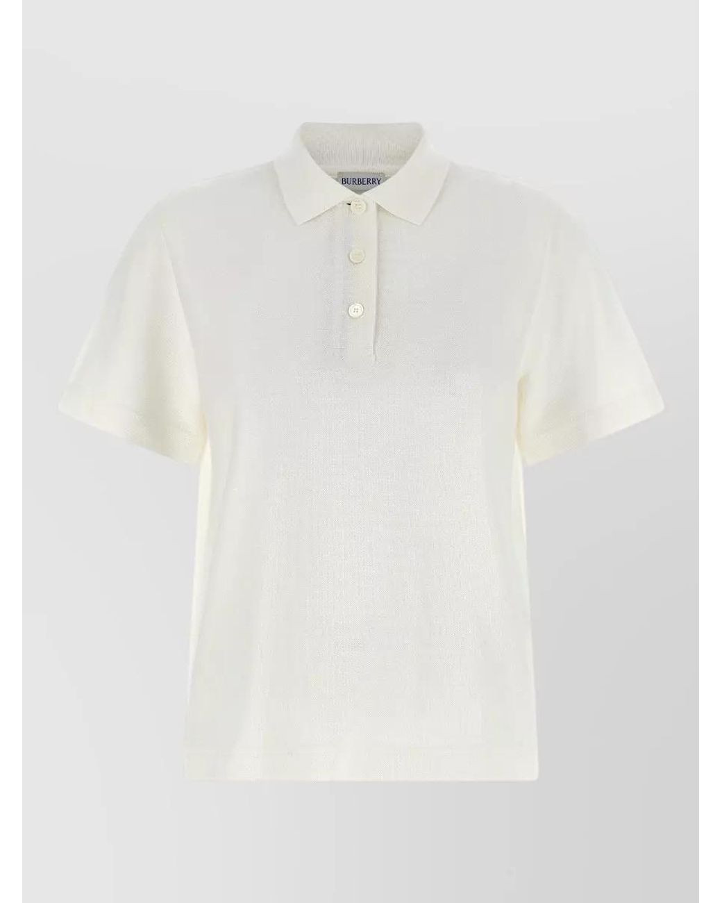 Burberry White Polo Shirts