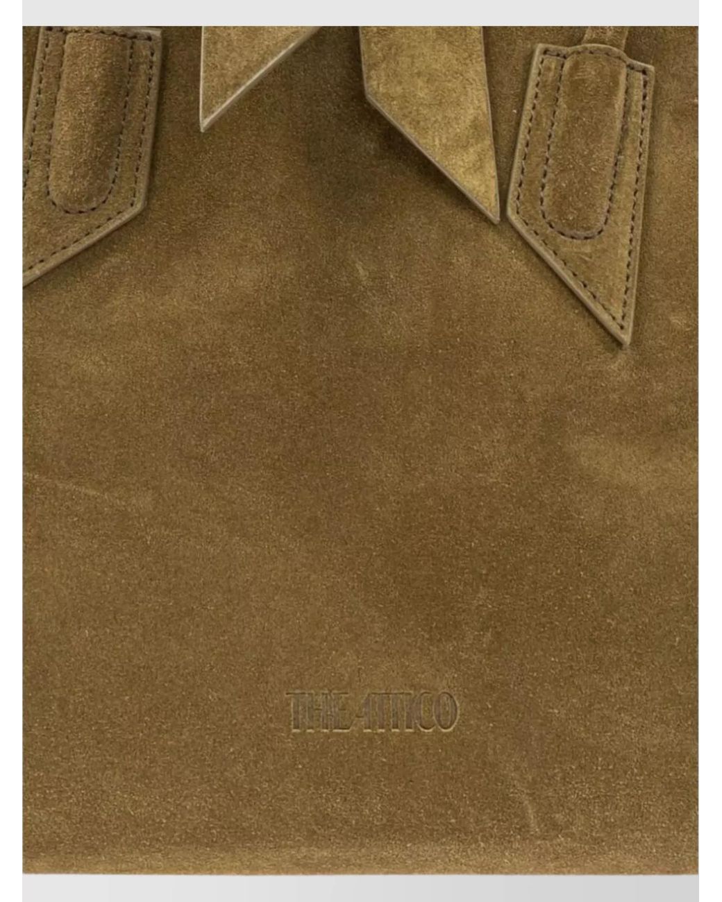 The Attico Natural Medium Suede Shoulder Bag