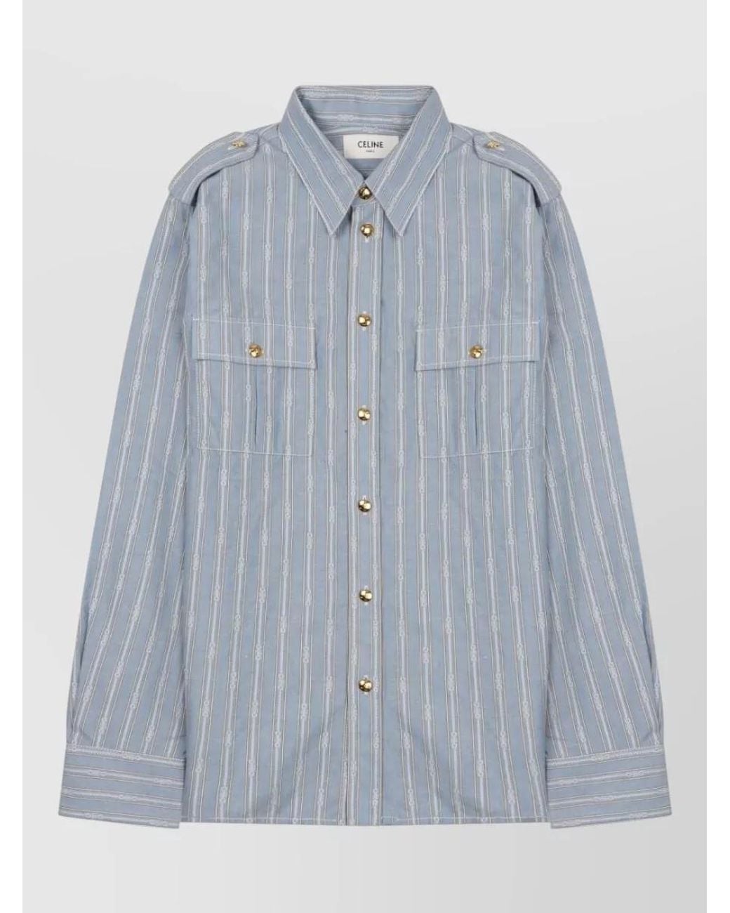 Céline Blue Cotton Shirt
