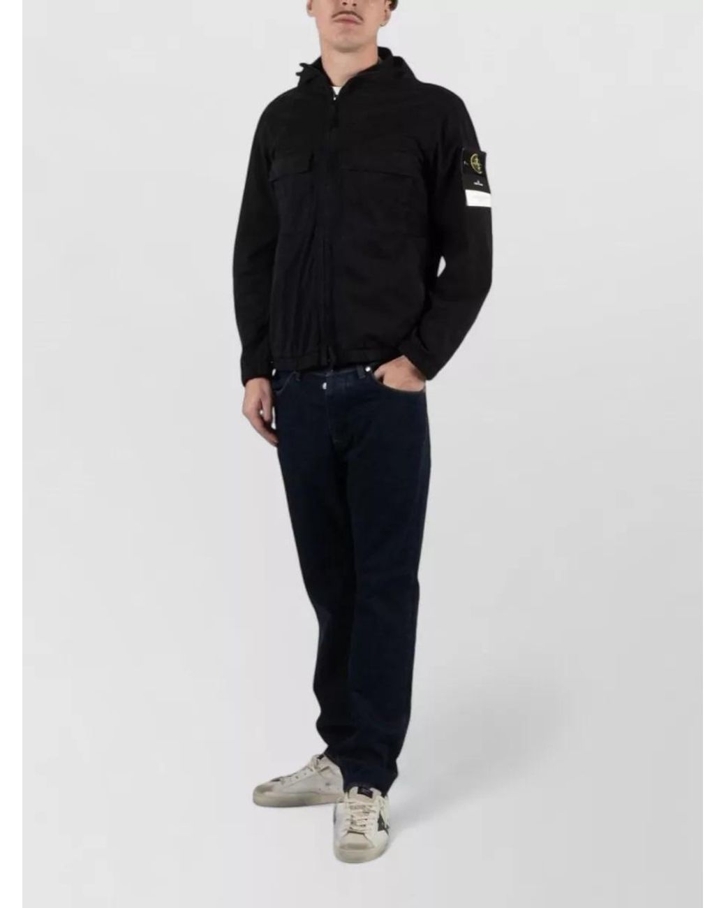 Stone Island Black 4100077 Stretch Organic Cotton Twill for men