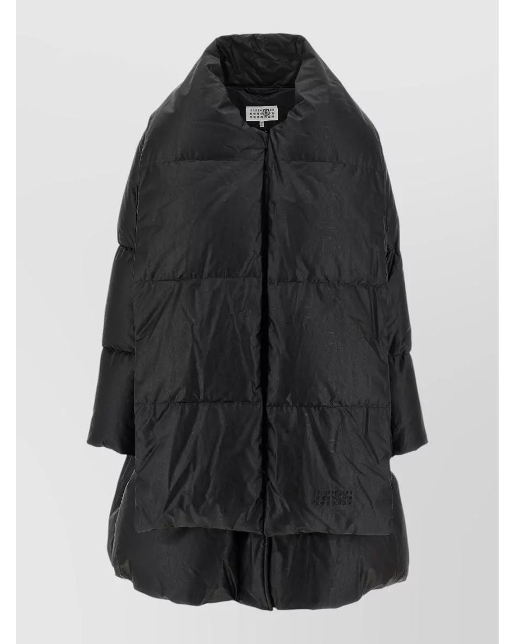 MM6 by Maison Margiela Black Down Quilted Long Puffer Jacket