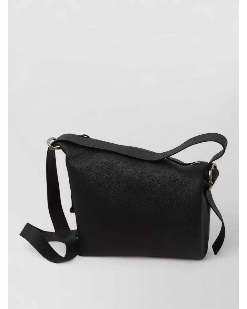 Loewe Black Leather Medium Bucket Crossbody Bag for men