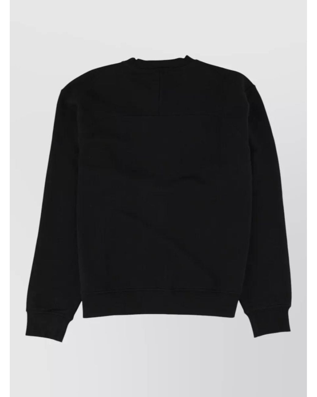 Givenchy Black Cotton Logo Appliqué Crew Neck Sweatshirt for men