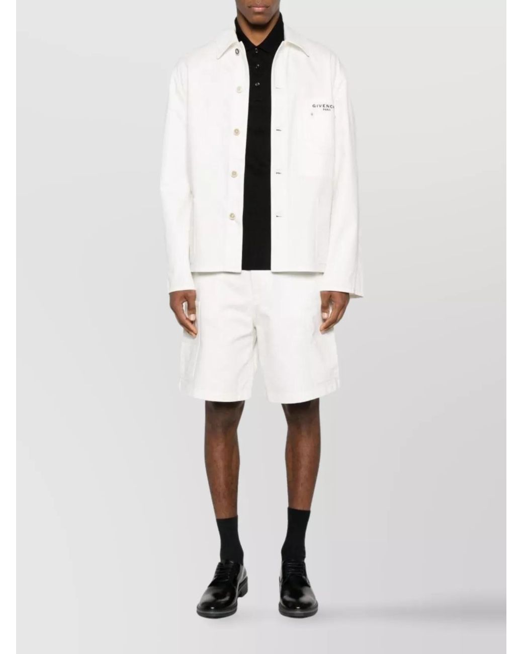 Givenchy White Denim Shirt Jacket for men