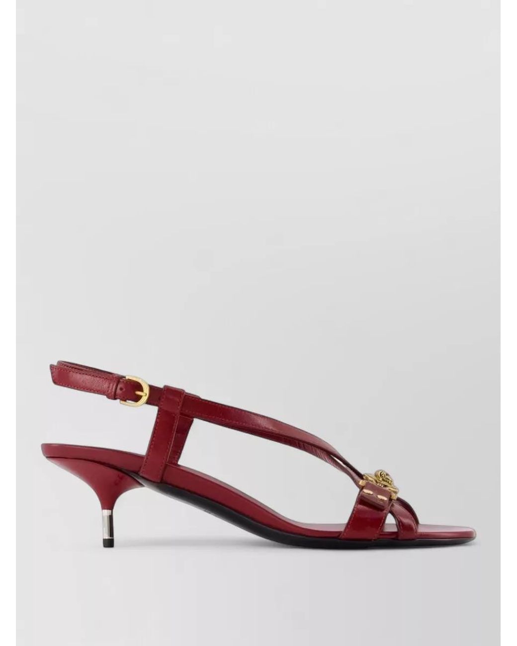Versace Red Leather Sandals