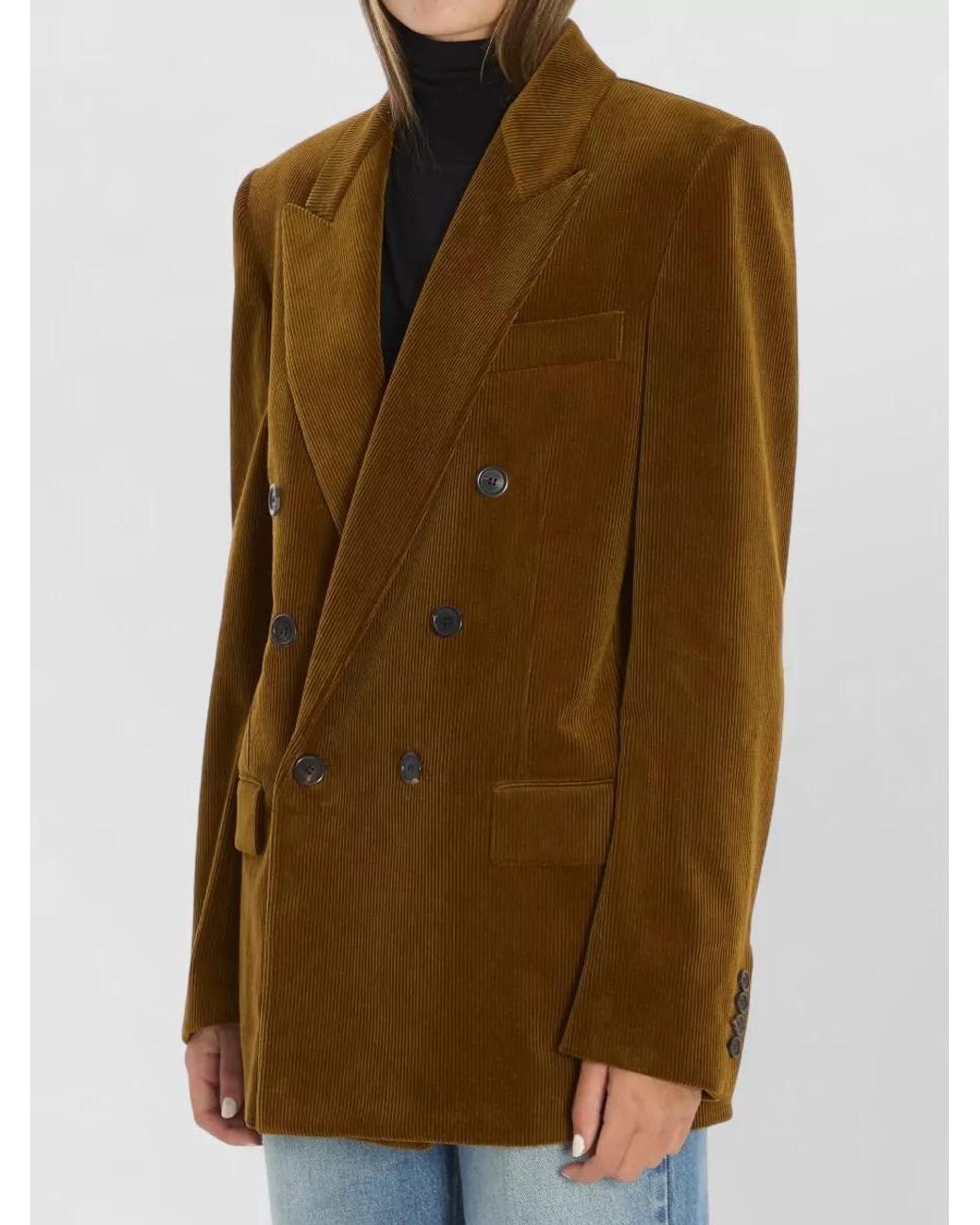 Saint Laurent Brown Cotton Corduroy Blazer