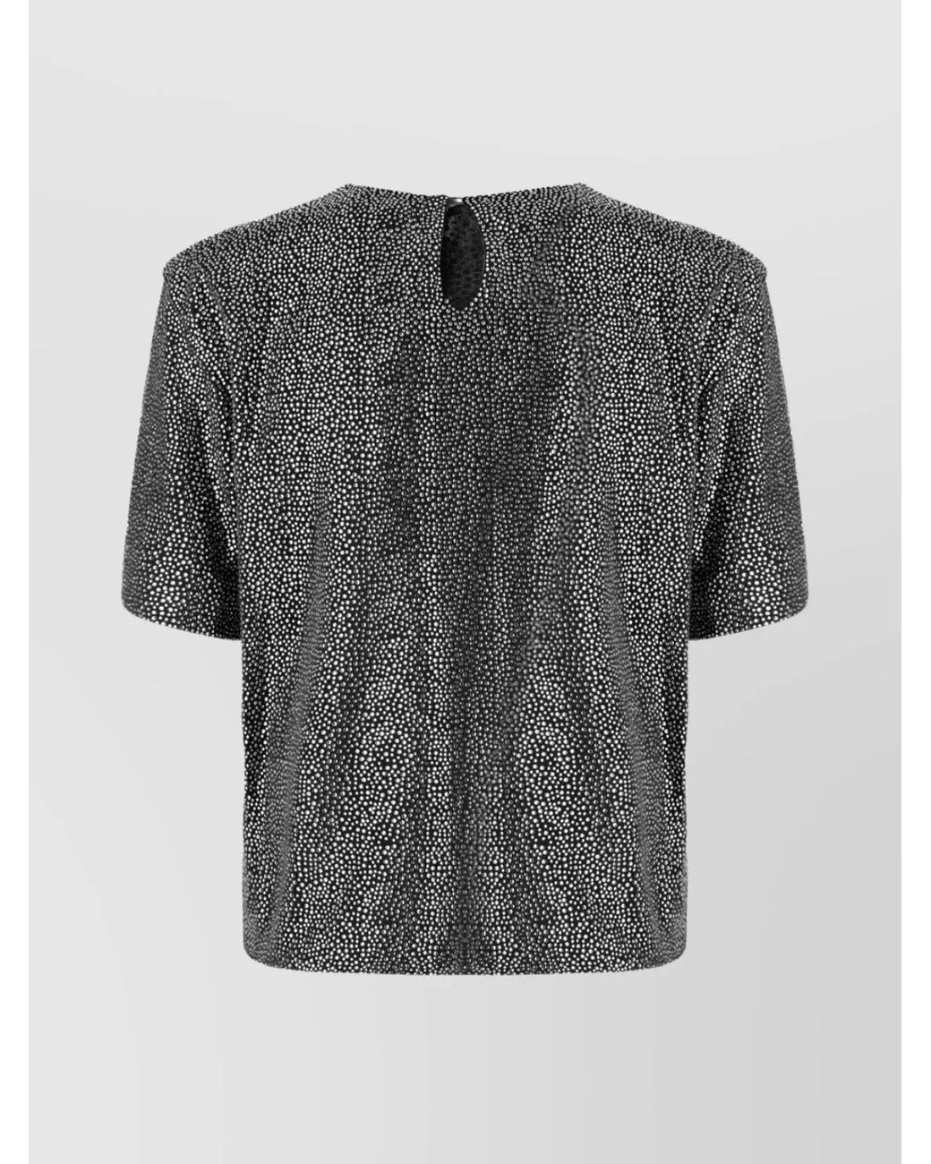 GIUSEPPE DI MORABITO Gray Embellished Viscose Blouse