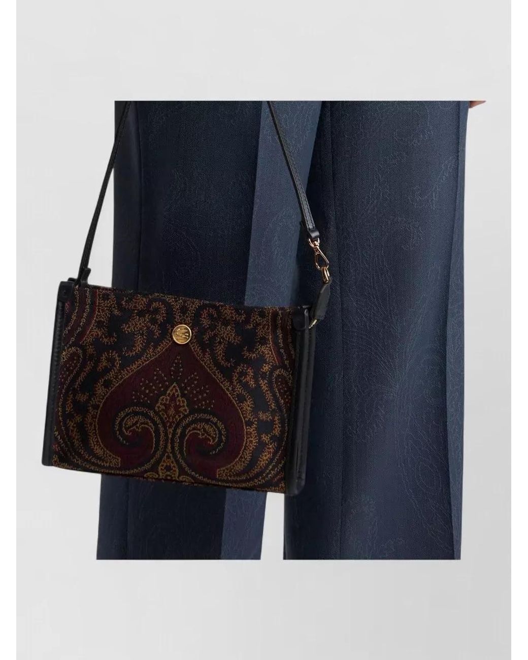 Etro White Na Paisley-Print Pouch