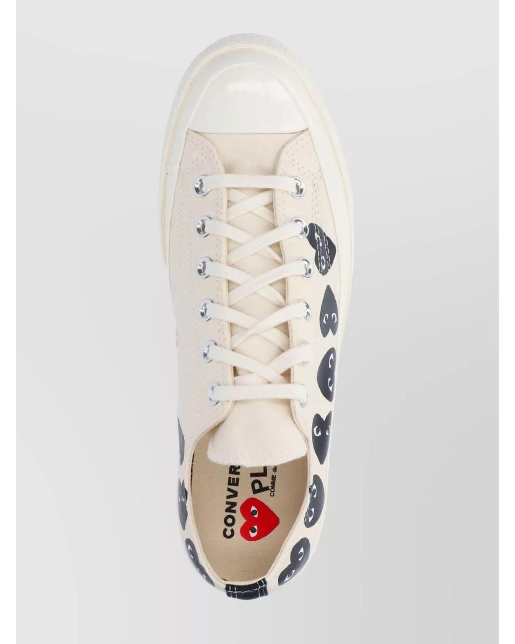 COMME DES GARÇONS PLAY Natural Canvas Low-Top Sneakers