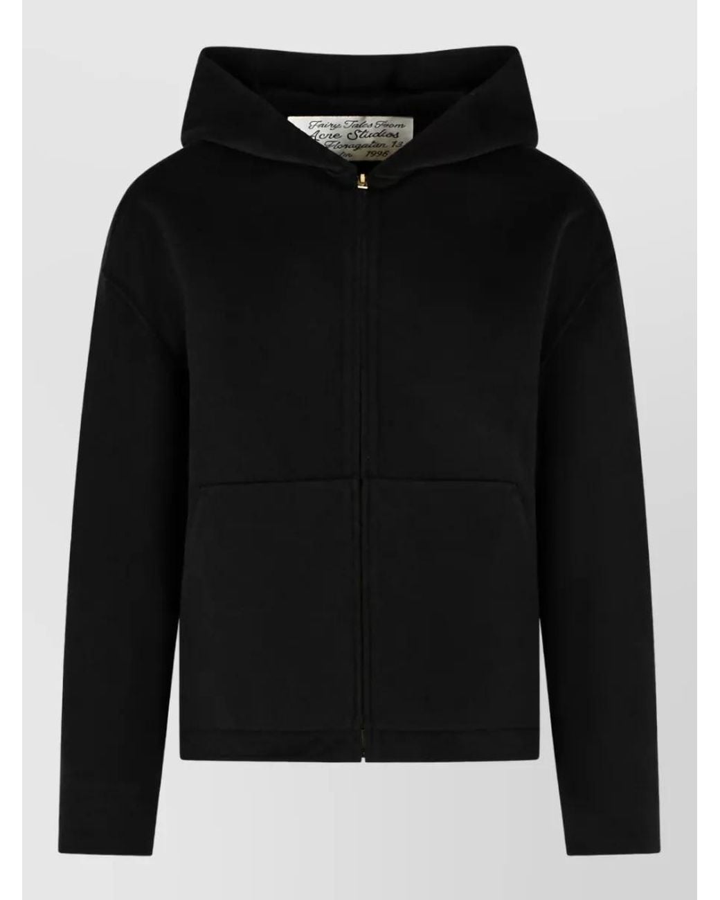 Acne Black Cashmere Blend Hooded Jacket for men