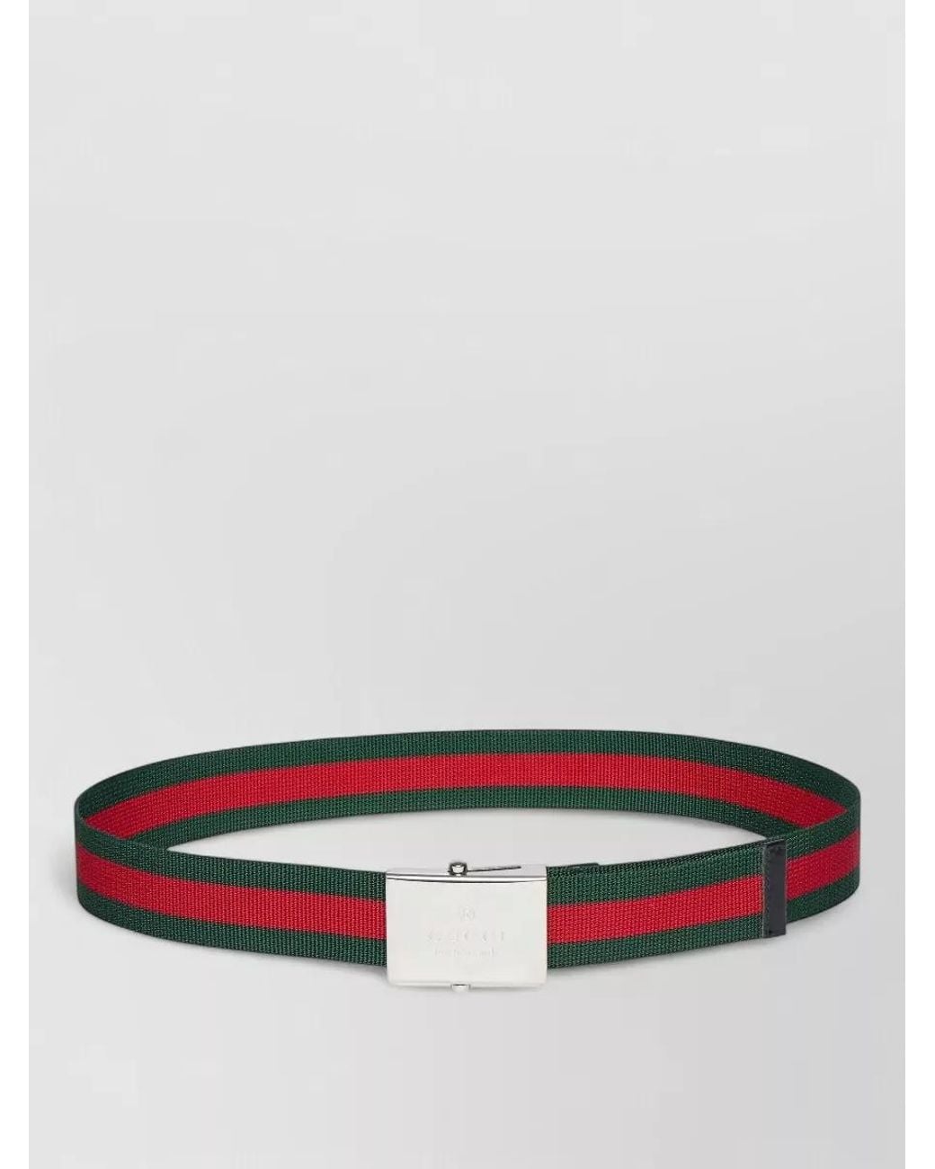Gucci White Web Canvas Belt for men