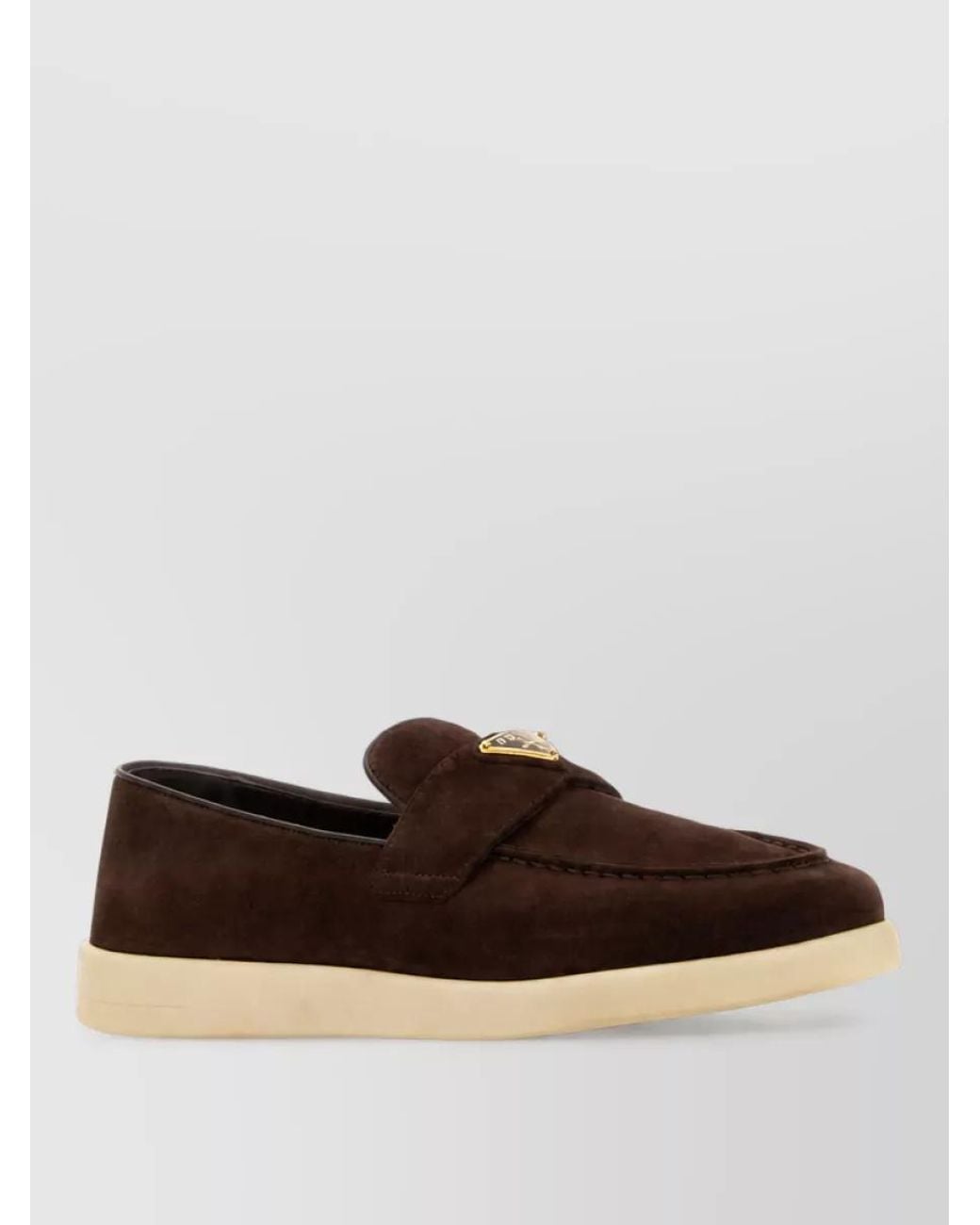 Prada Brown Suede Leather Loafers