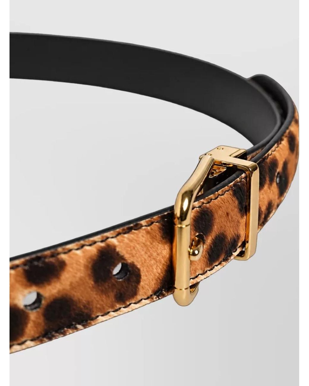 Dolce & Gabbana Multicolor Leopard Calf Hair Belt
