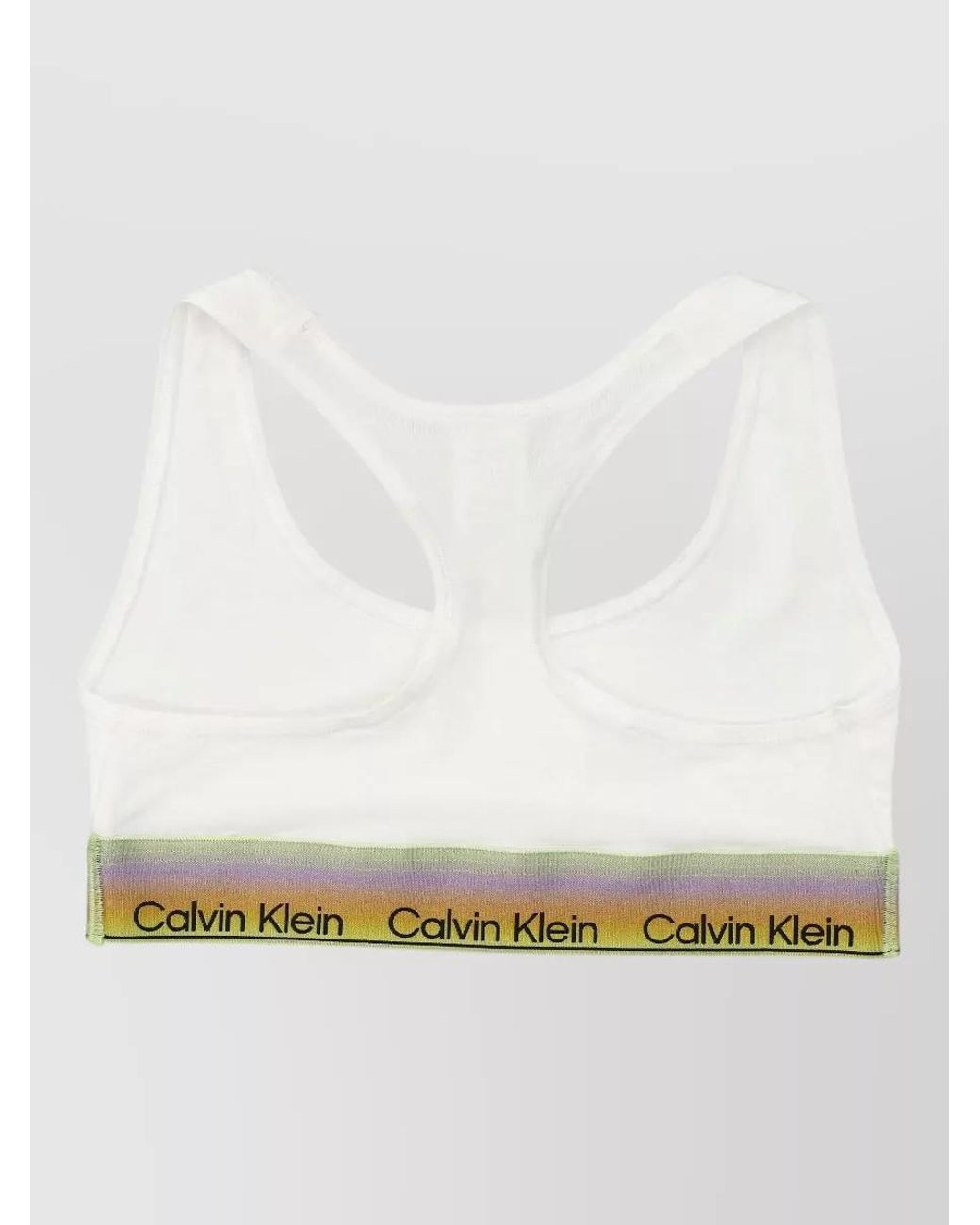 Calvin Klein White Logo Band Bralette