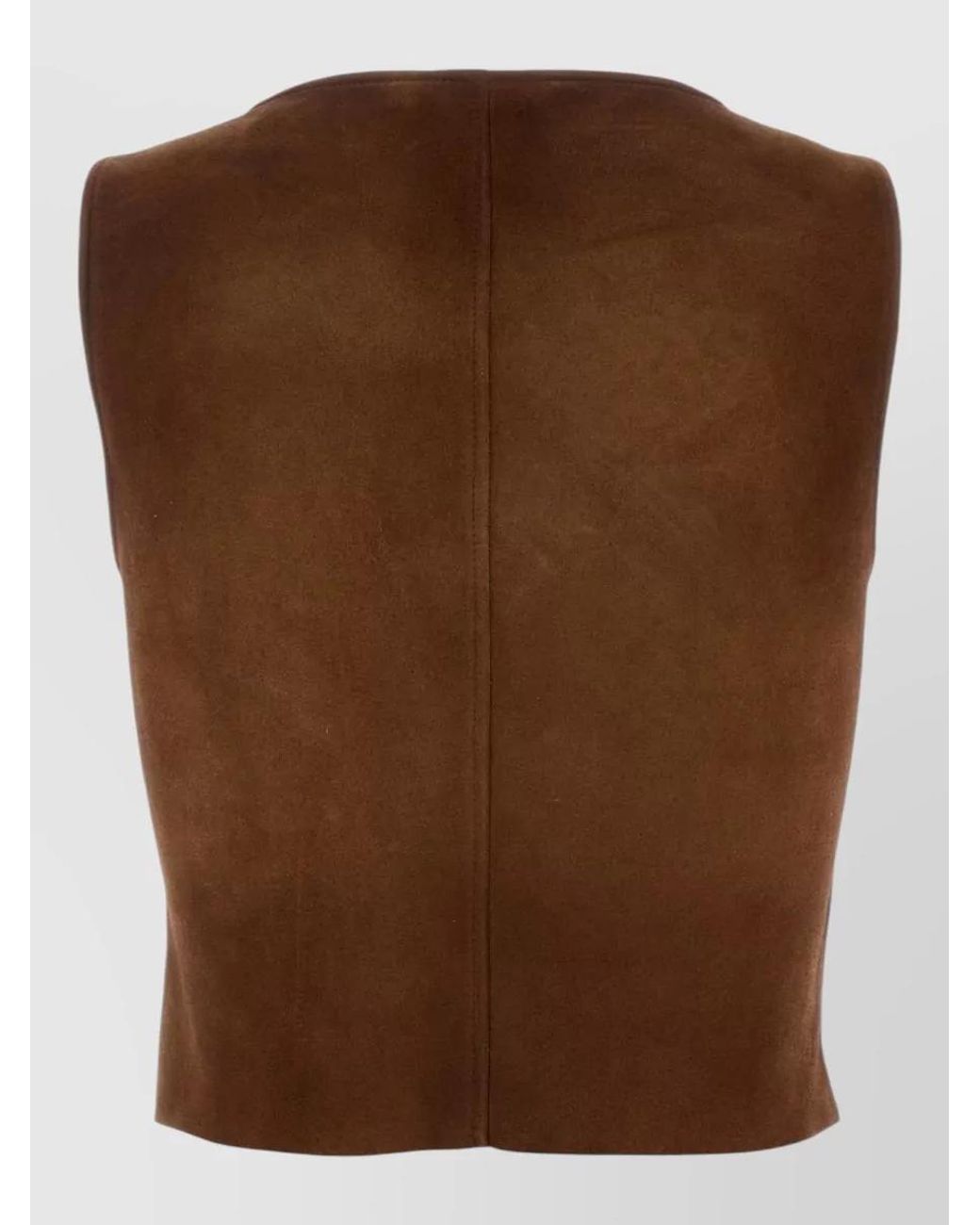 Miu Miu Brown Lamb Leather Fitted Jacket