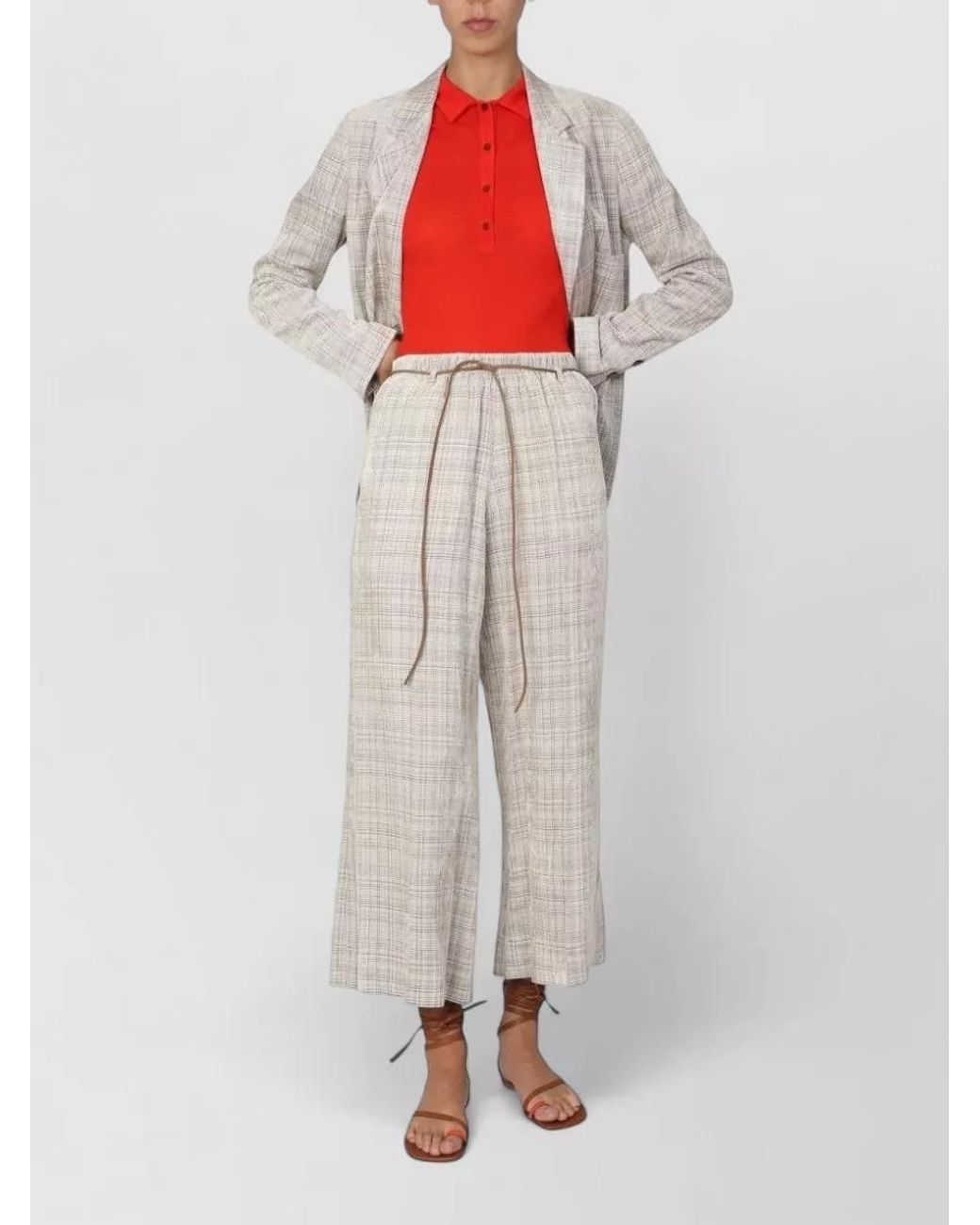 Alysi White Double-Breasted Blazer