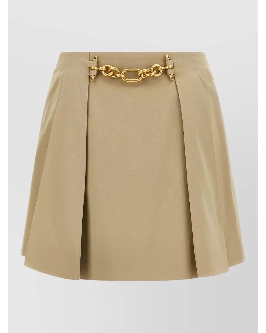 Balmain Natural Pleated Skirt