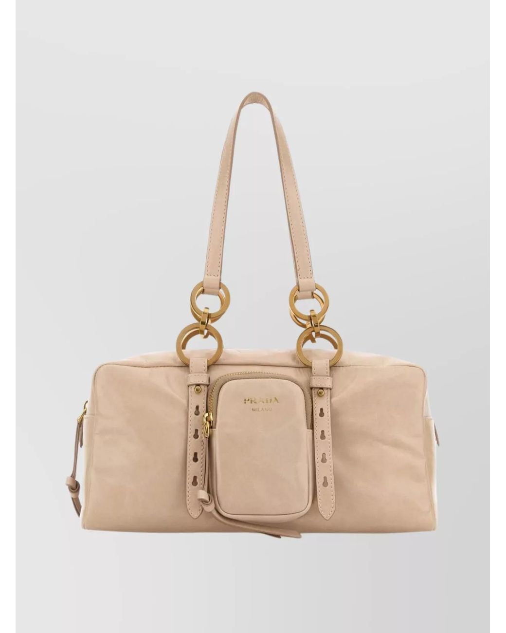 Prada Natural Re-Edition Calf Leather Shoulder Bag