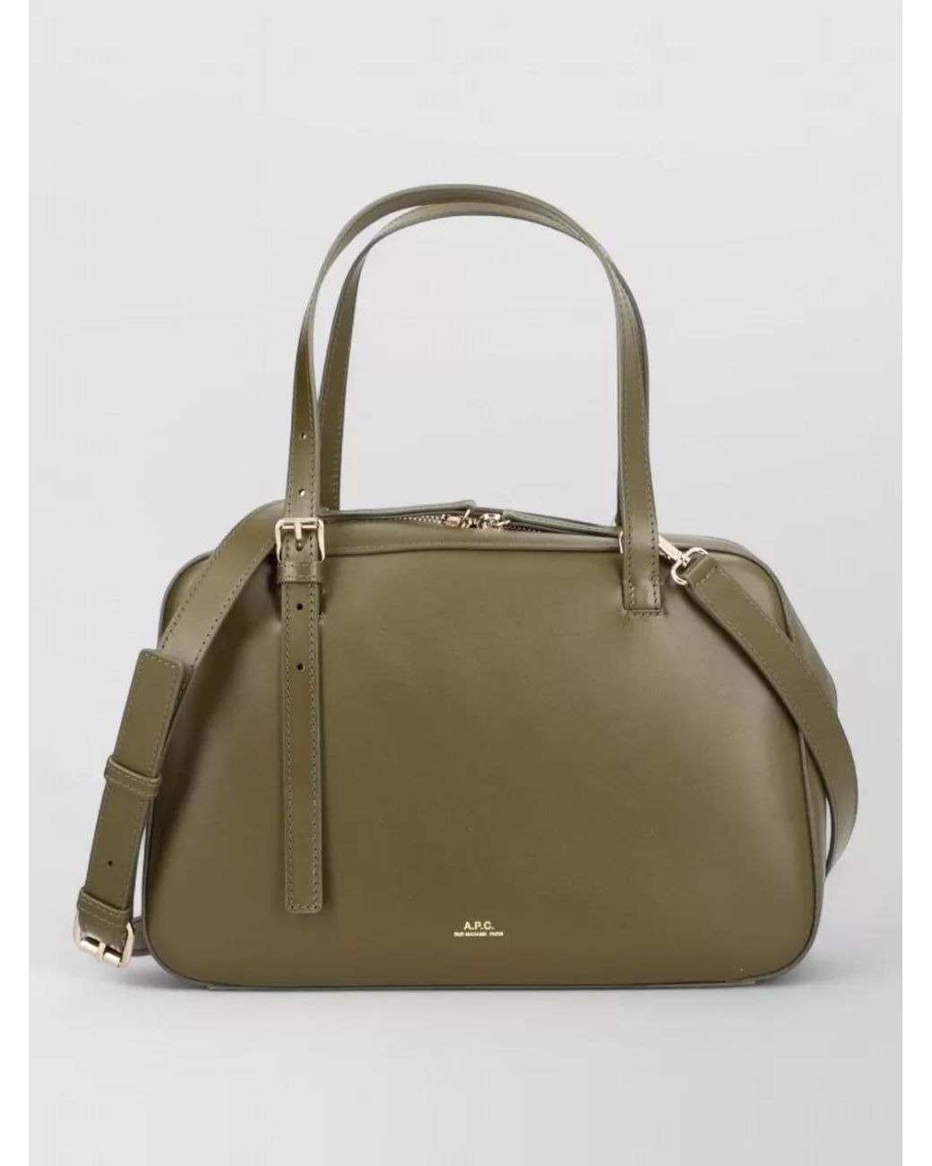 A.P.C. Green Virginie Leather Shoulder Bag