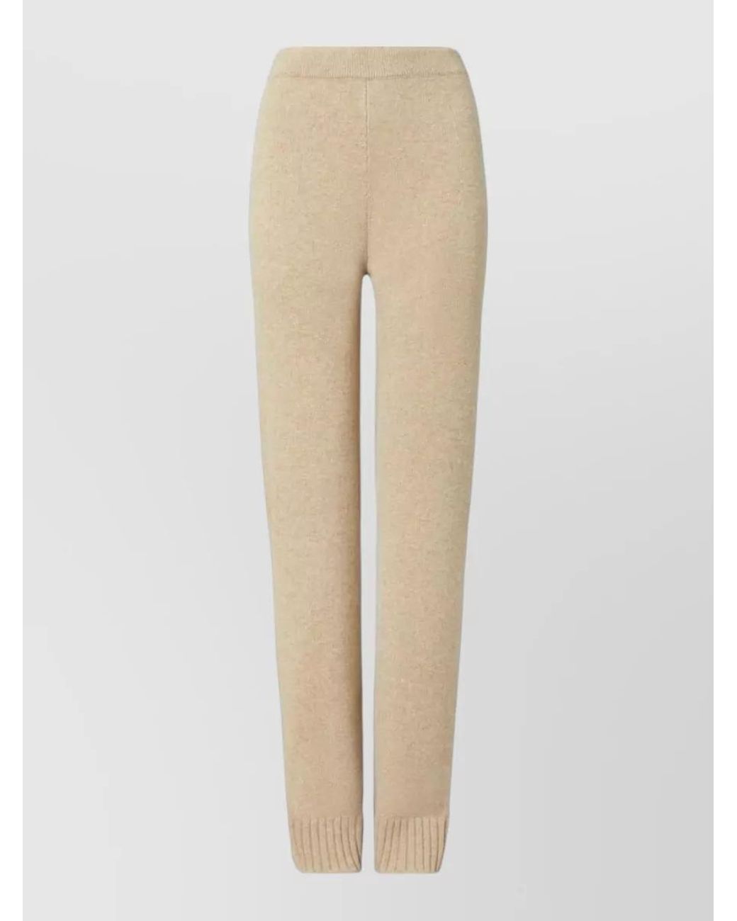 Tory Burch Natural Wool Knitted Track Pants
