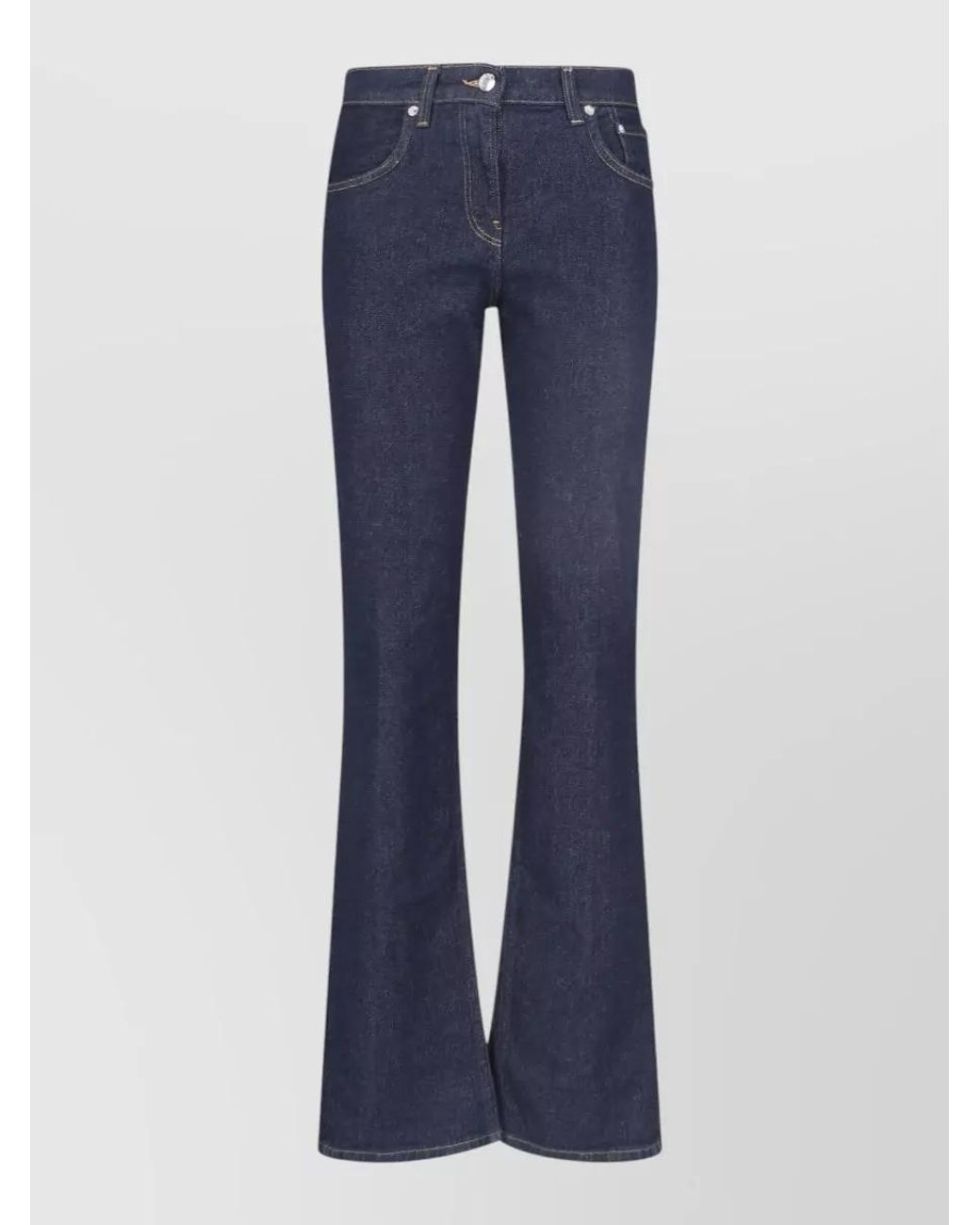 Haikure Blue Denim Mid-Rise Flared Jeans