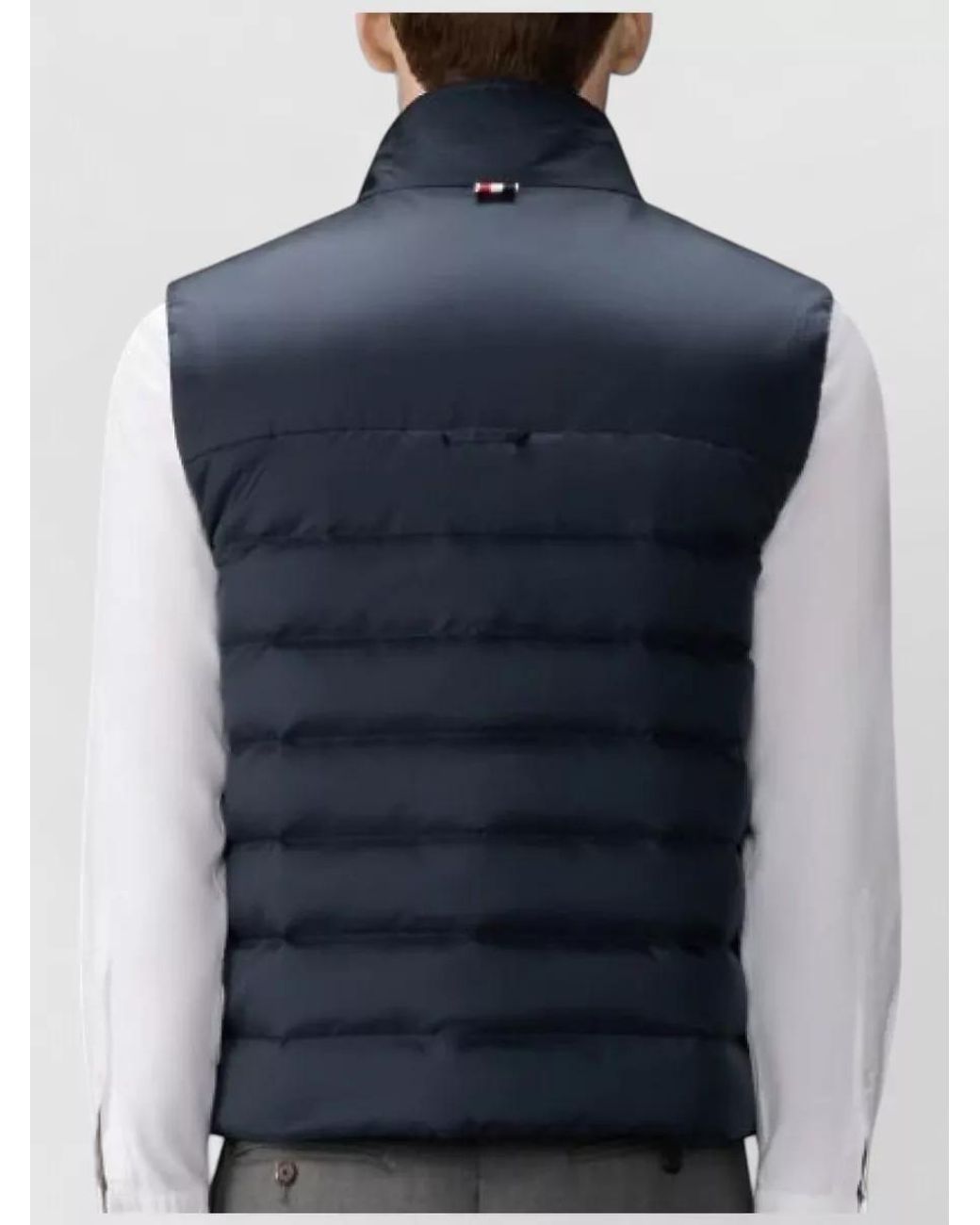 Thom Browne Blue Down Puffer Vest for men