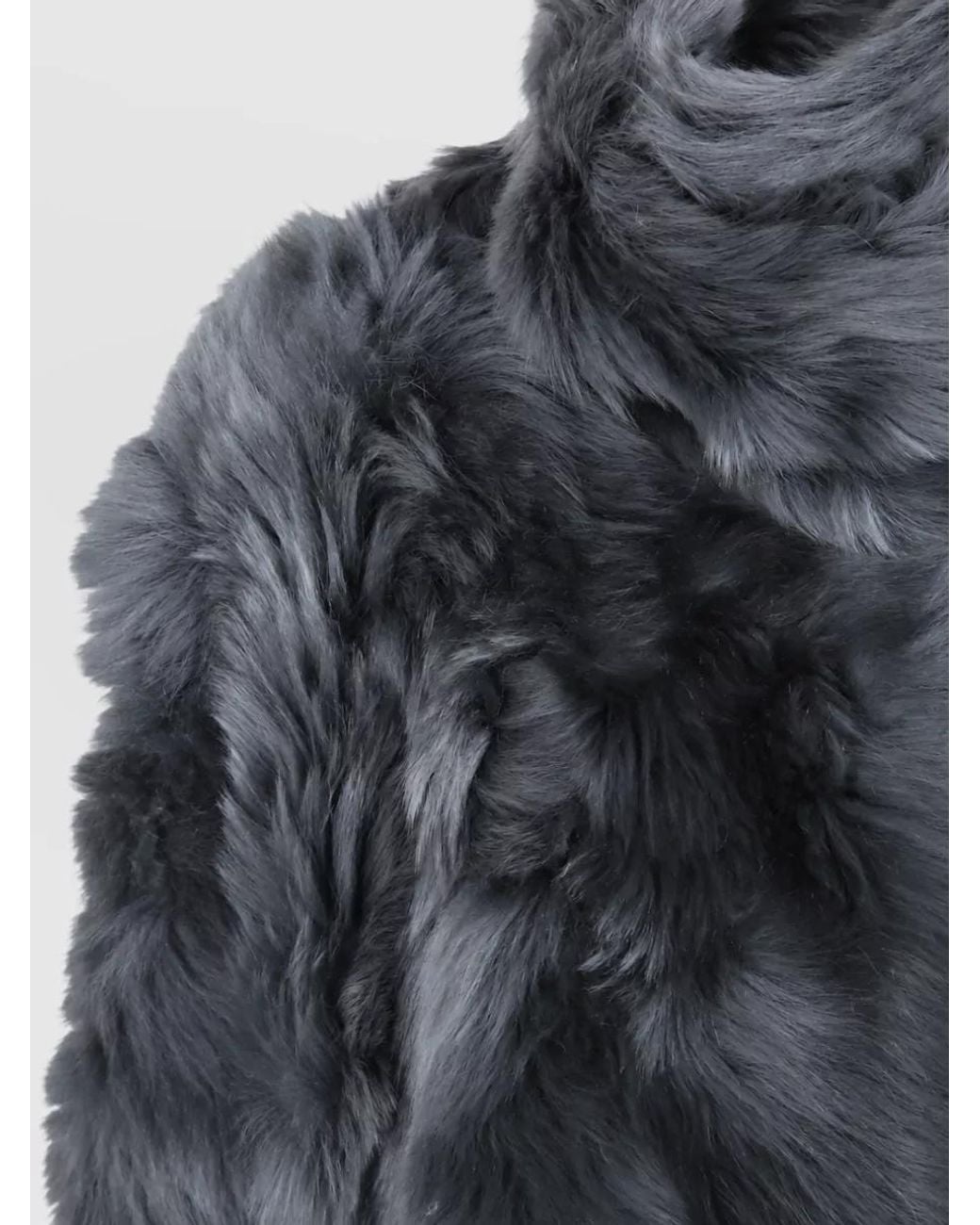 Yves Salomon Gray Leather Jacket
