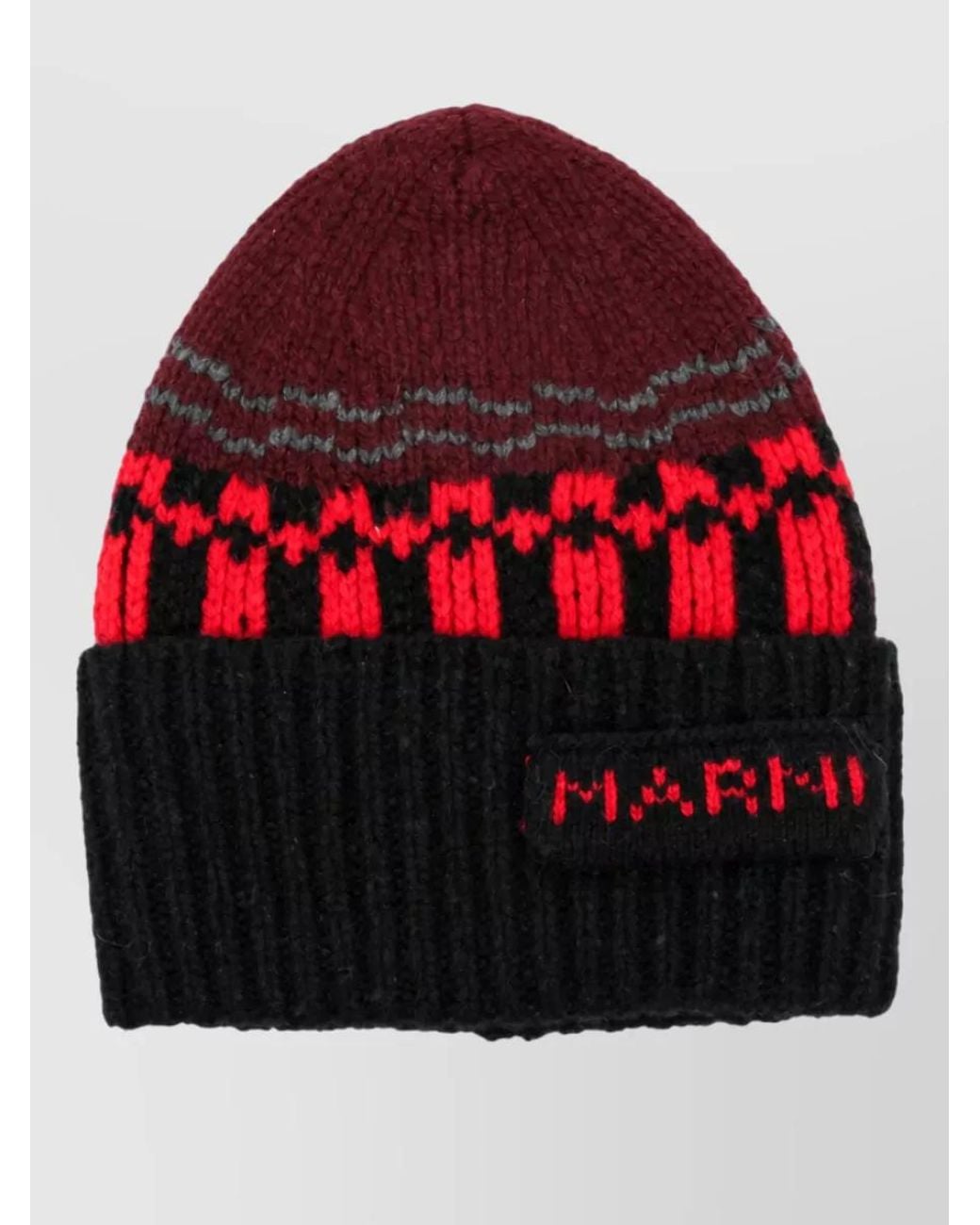 Marni Red Wool Beanie