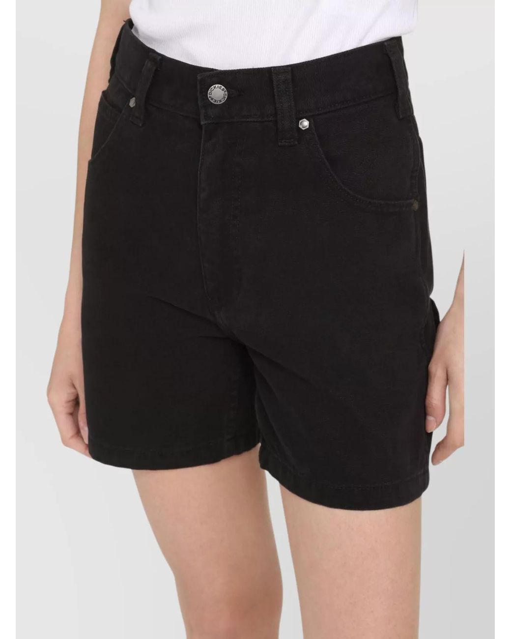 Dickies Black Cotton Cargo Shorts