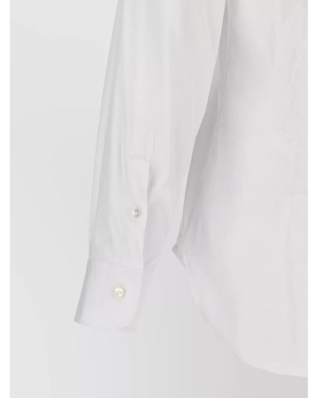 Barba Napoli White Poplin Shirt for men