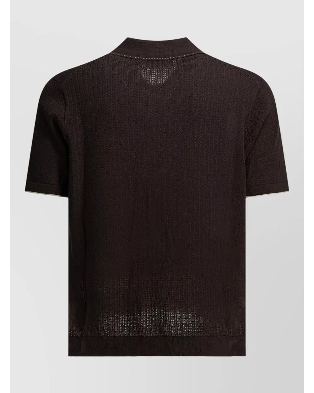 NN07 Black Cotton Polo Sweater for men