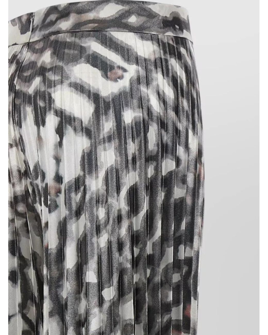 Gianluca Capannolo White Pleated Satin Wide-Leg Trousers