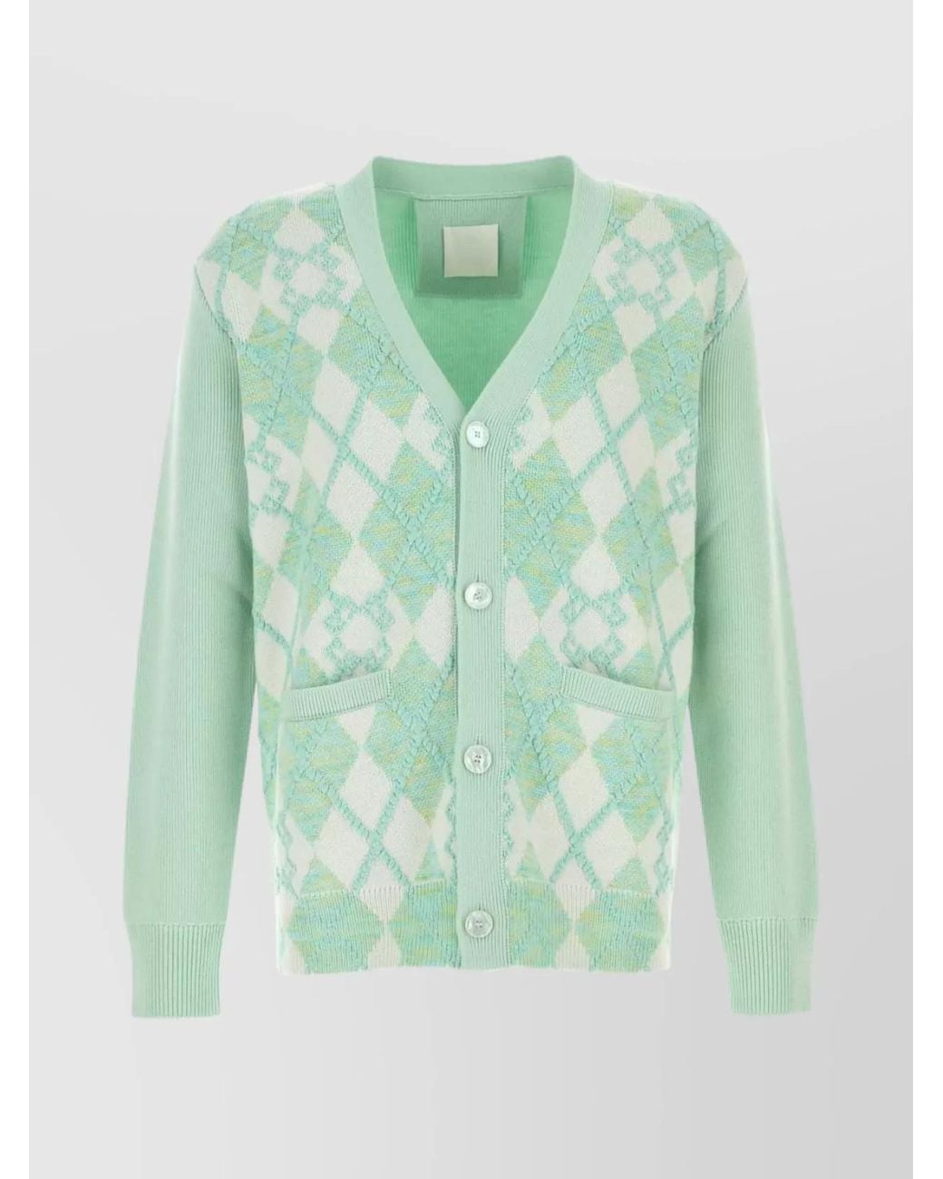 Givenchy Green Ribbed Cardigan for men