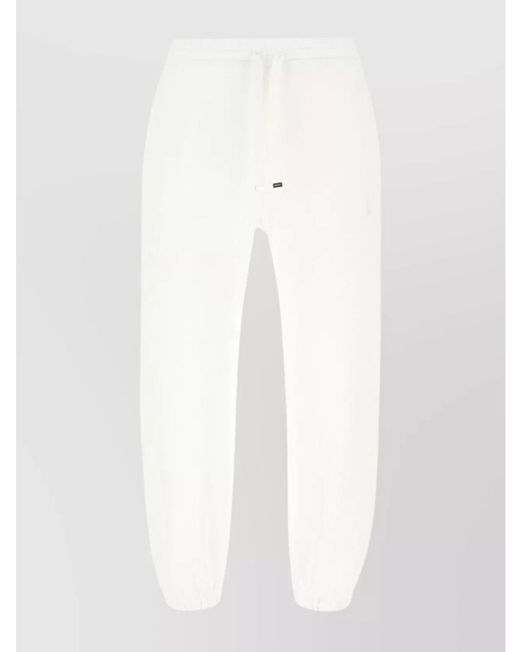 McQueen White Cotton Track Pants
