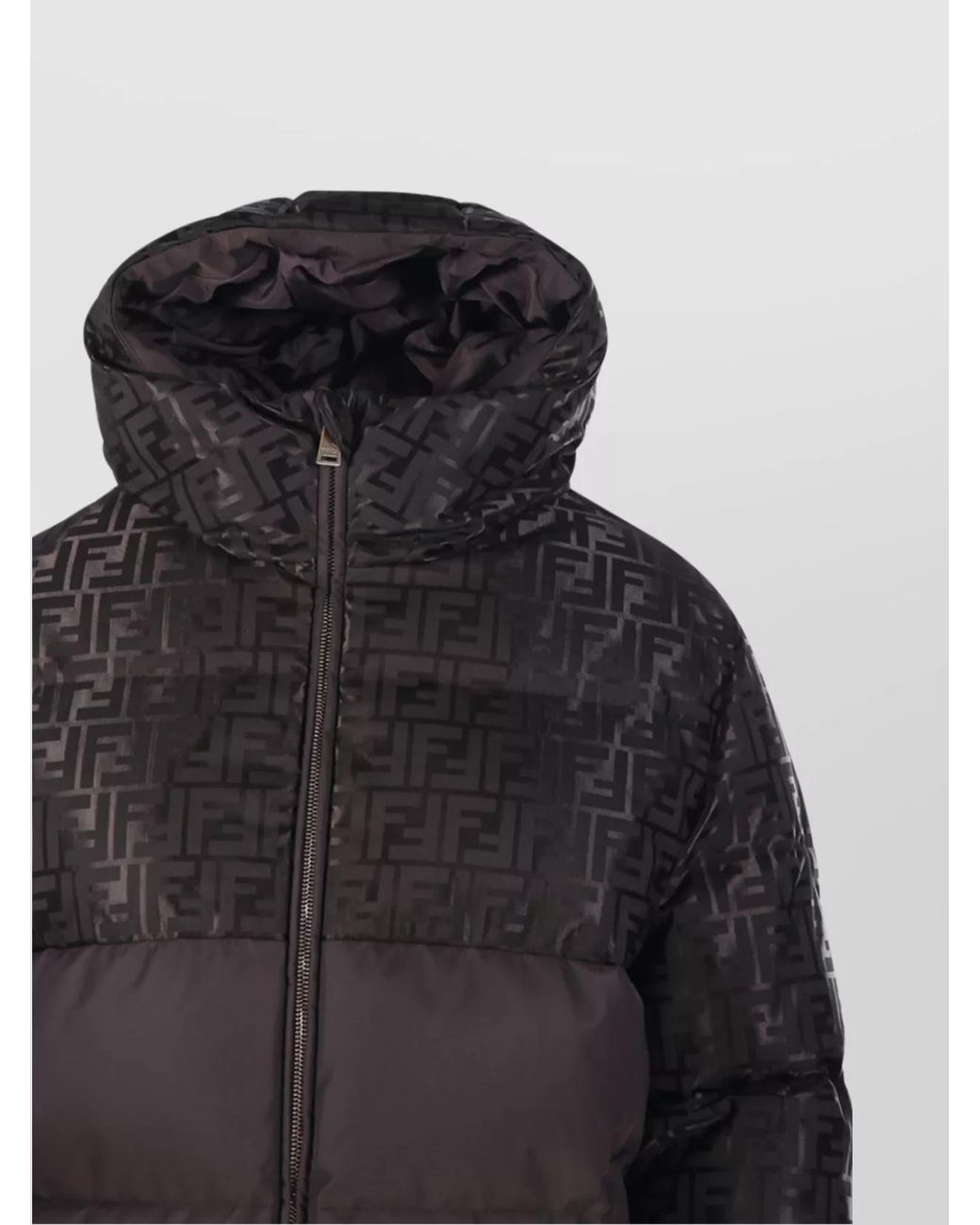 Fendi Black Padded Parka Cotton Puffer Jackets