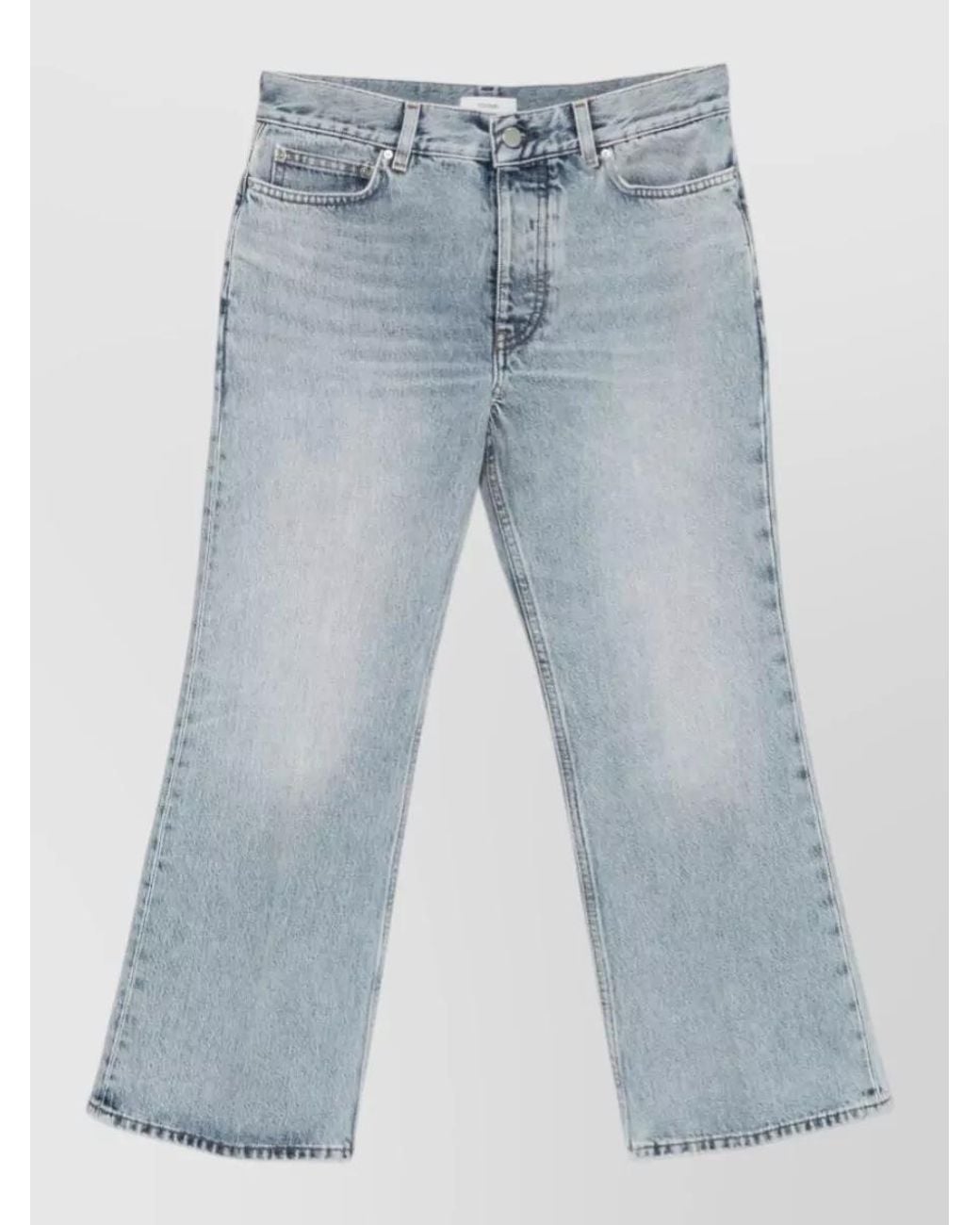 Totême Blue Denim Flared Trousers