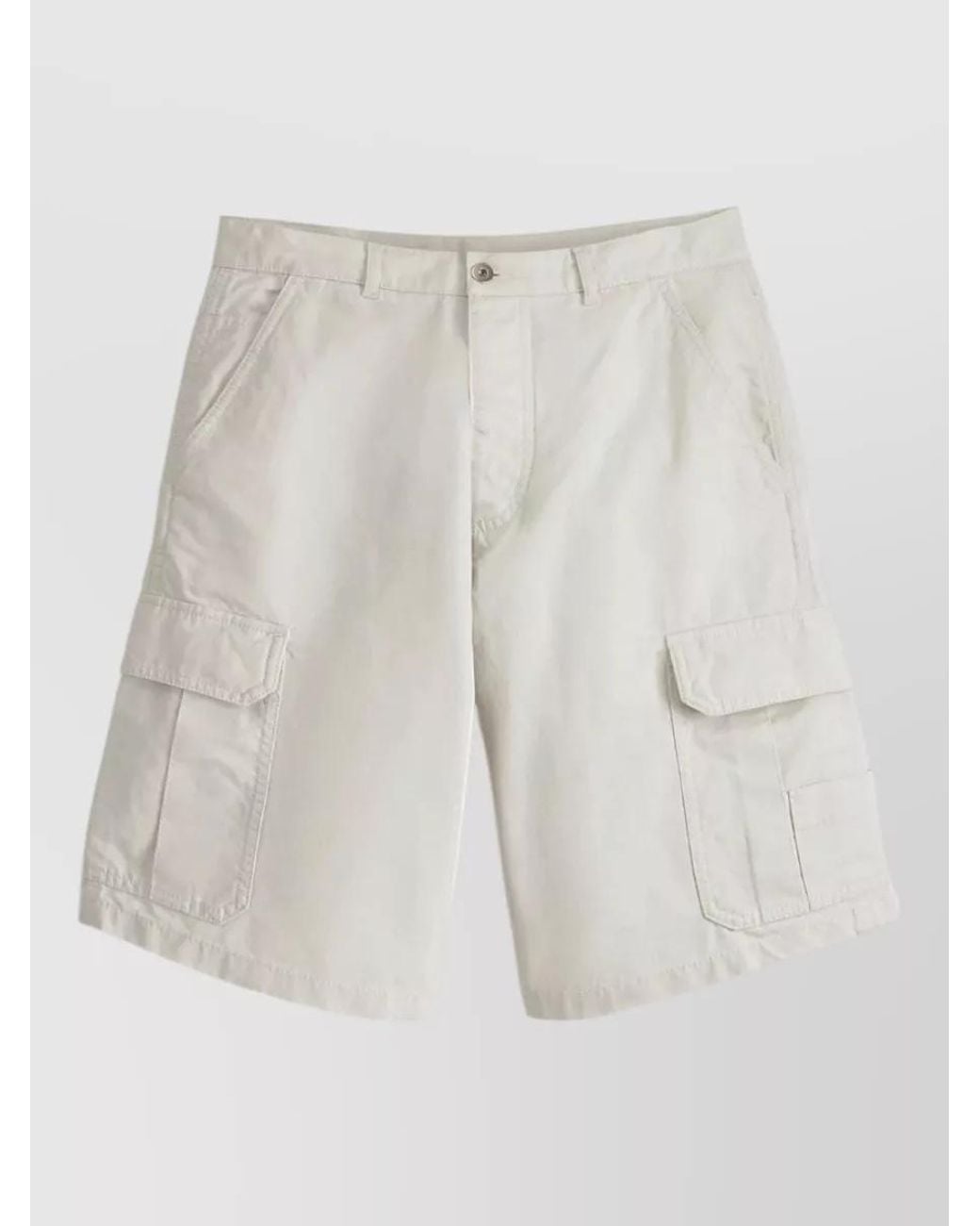 Dior White Denim Cargo Shorts for men