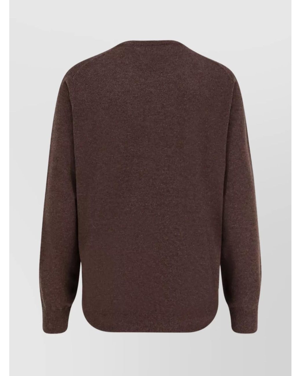 Brunello Cucinelli Brown Cashmere Crew-Neck Sweater for men
