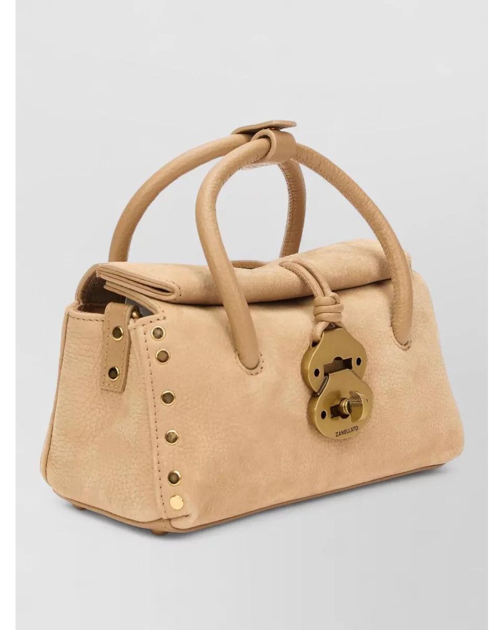 Zanellato Natural Lambskin Leather Shoulder Bag